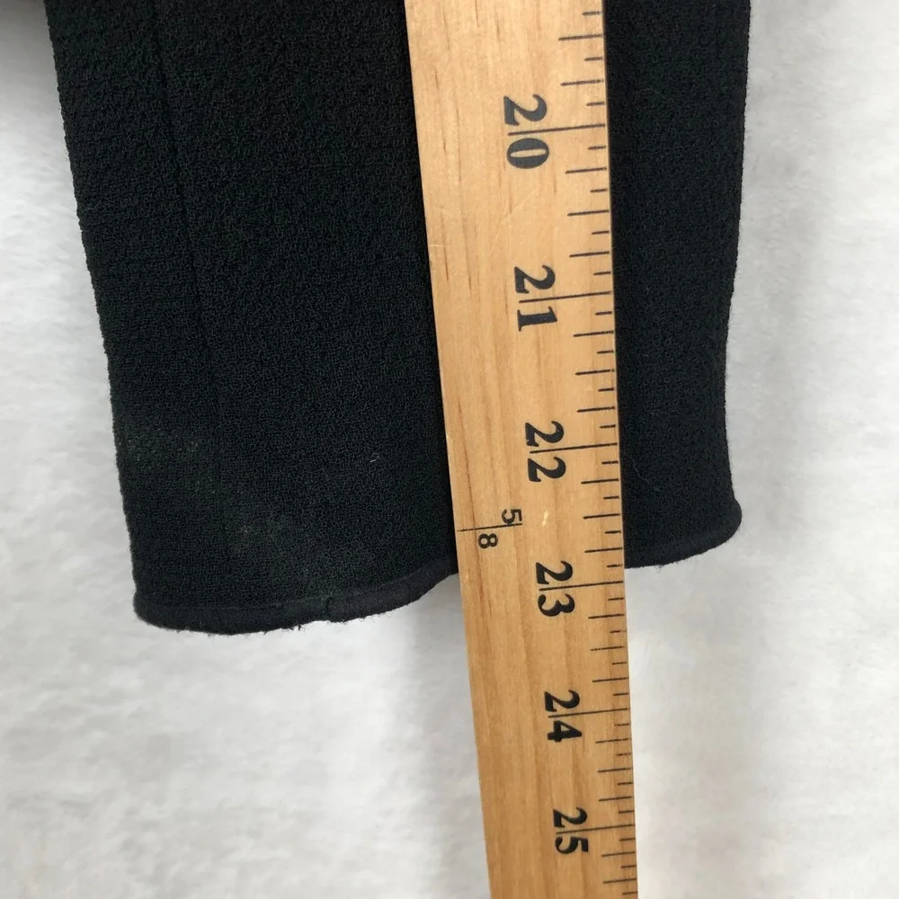 ANN TAYLOR 100% Wool Grosgrain Ribbon Waist Snap Front Jacket Sz 4P Bow Back